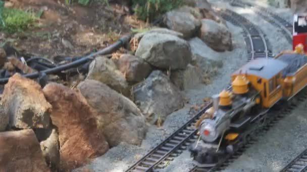 Модель железной дороги — стоковое видео