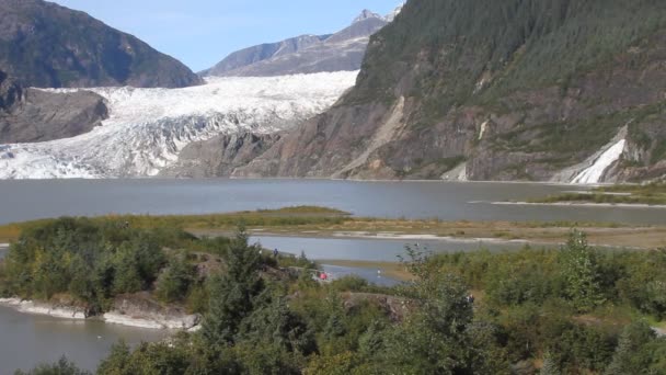 Caídas de Nuggett y glaciar mendenhall — Vídeo de stock