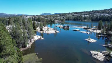 Alpine Gölü, Kaliforniya 'nın hava görüntüsü