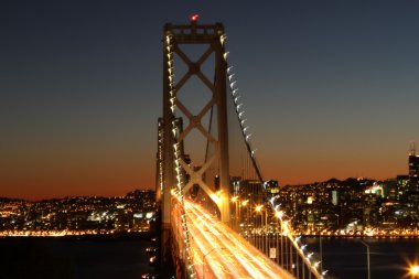 Gece San Francisco Körfezi Köprüsü