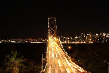 Gece San Francisco Körfezi Köprüsü