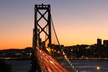 Gece San Francisco Körfezi Köprüsü