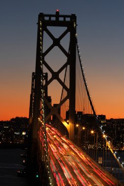 Gece San Francisco Körfezi Köprüsü