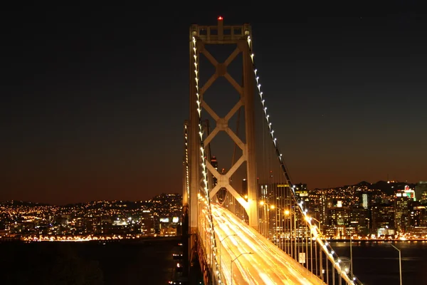 Gece San Francisco Körfezi Köprüsü