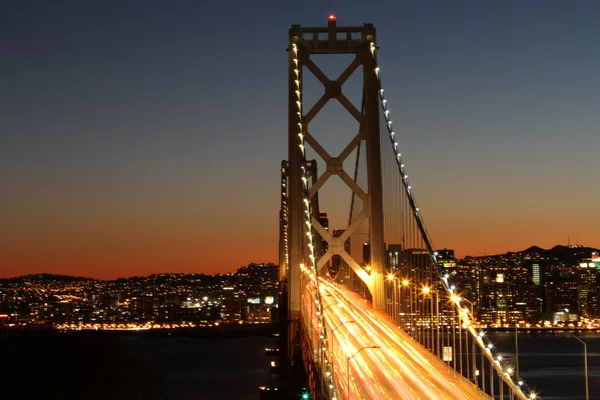Golden Gate Köprüsü üzerinden günbatımı — Stok fotoğraf