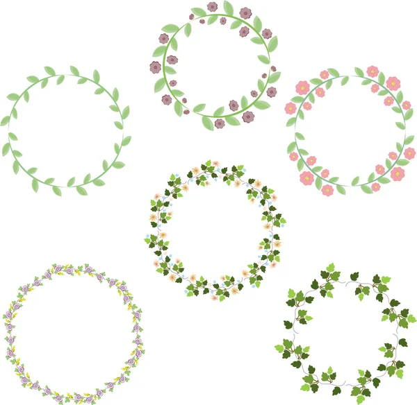 Vector flower wreath — Stock Vector