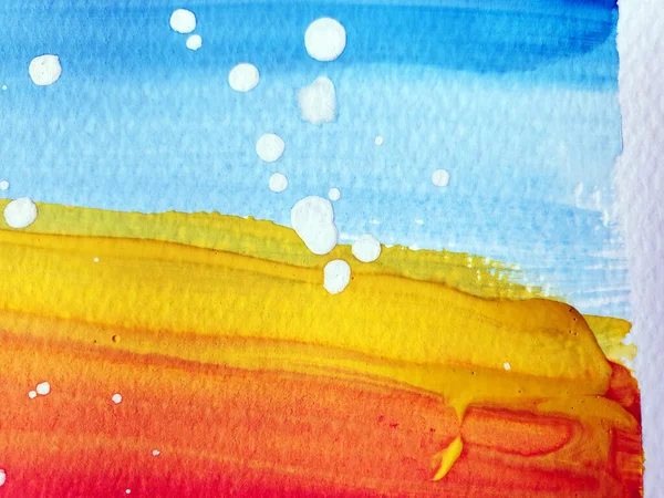 Textura de pintura colorida parece arco-íris ou céu pôr-do-sol na neve — Fotografia de Stock