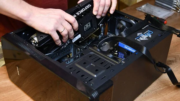 Montagem e manutenção de hardware de PC em casa — Fotografia de Stock