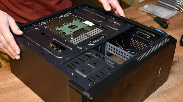 PC computer hardware assemblage en onderhoud thuis — Stockfoto