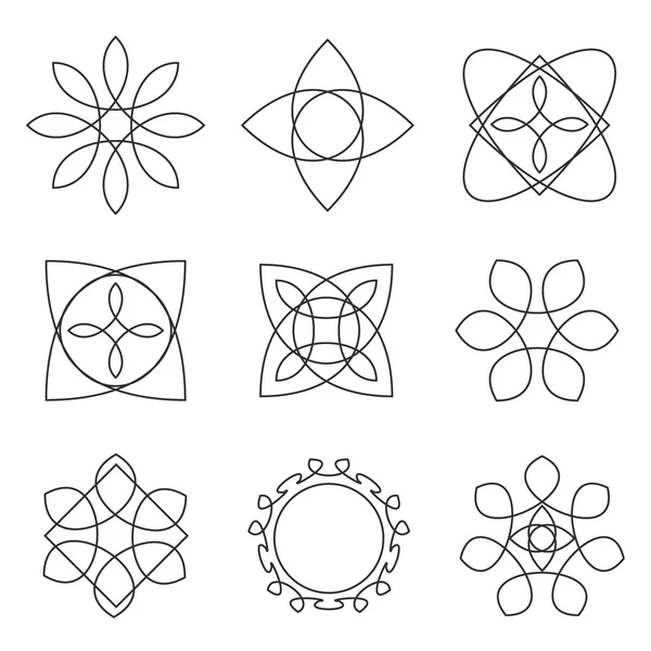 Trendy geometrik şekiller hipster çerçeve koleksiyonu kümesi.