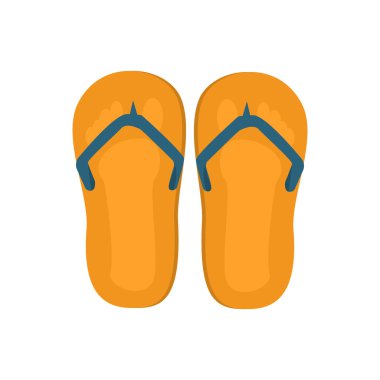 Beyaz arka plan üzerinde izole flip-flop çifti. Vektör çizim.