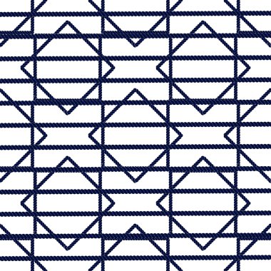 Deniz ve deniz sorunsuz desenleri kümesi. Vektör çizim.