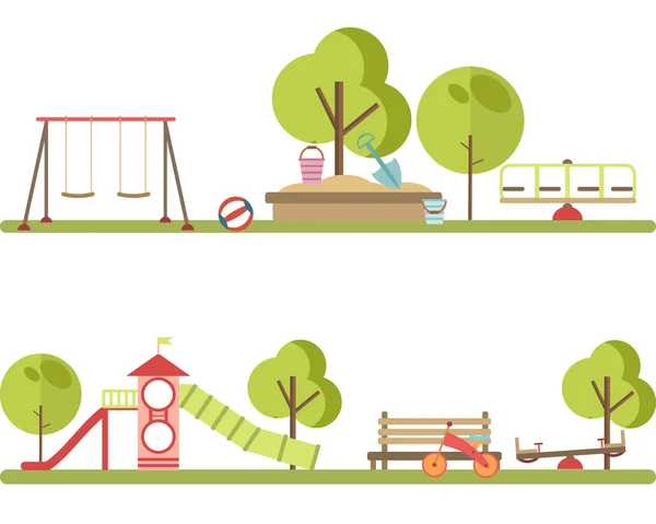 Spielplatz Infografik Elemente Vektor. — Stockvektor