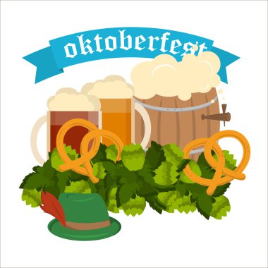 Festival Oktoberfest afiş vektör