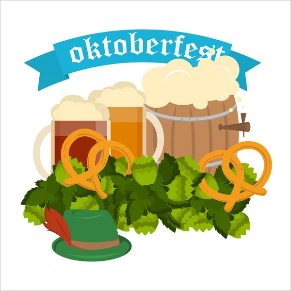 Vettore festivo dell'Oktoberfest Banner — Vettoriale Stock