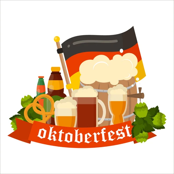 Vetor de bandeira festivo Oktoberfest —  Vetores de Stock
