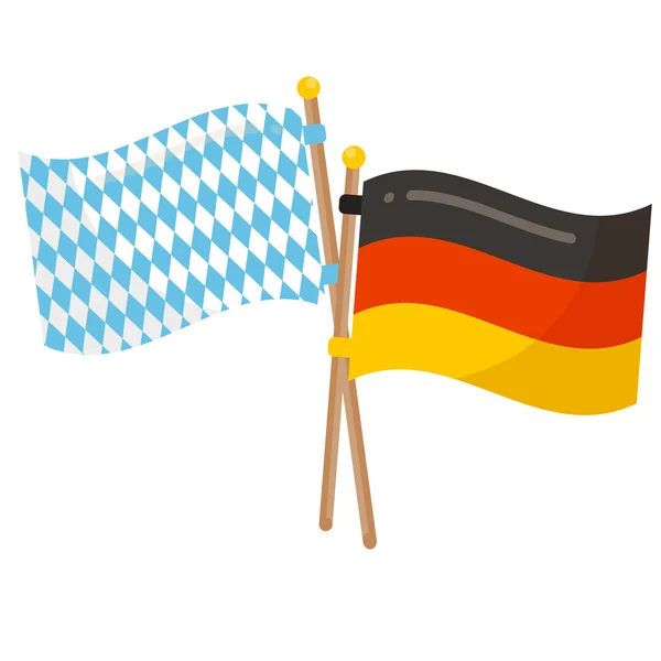 Allemagne et Bavière drapeaux icône vecteur . — Image vectorielle