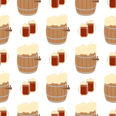 Alman Festivali seamless modeli Bavyera Oktoberfest vektör