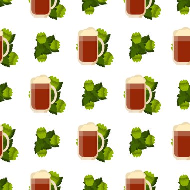 Alman Festivali seamless modeli Bavyera Oktoberfest vektör