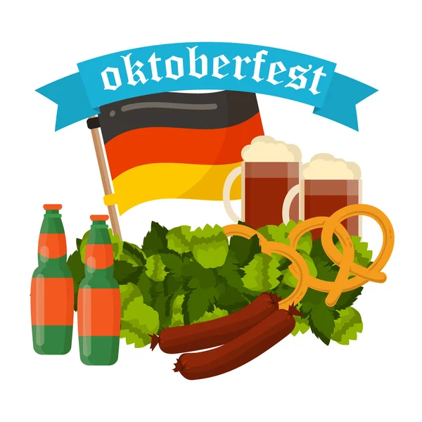 Vetor de bandeira festivo Oktoberfest —  Vetores de Stock