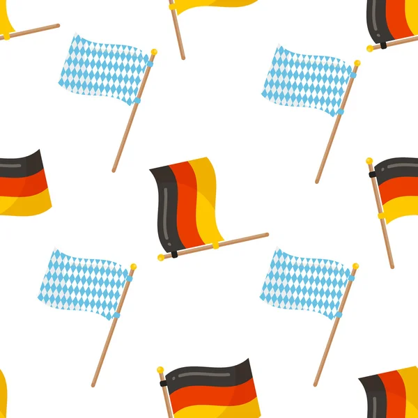 German festival seamless pattern Bavarian Oktoberfest vector — Stock Vector