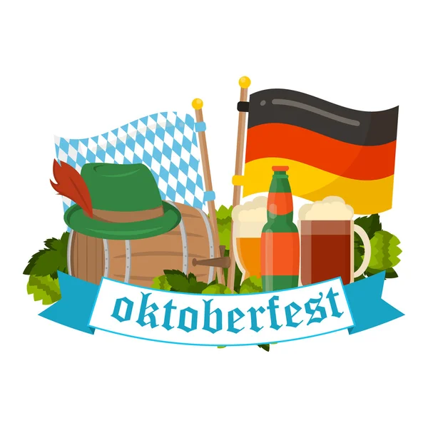 Vetor de bandeira festivo Oktoberfest —  Vetores de Stock