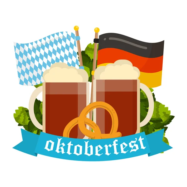 Festival Oktoberfest afiş vektör — Stok Vektör