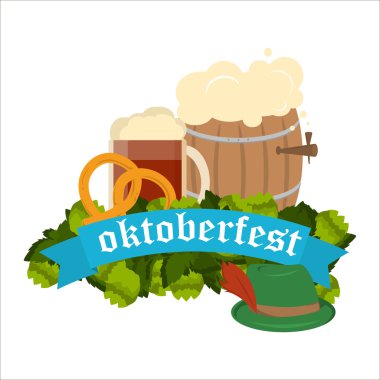 Festival Oktoberfest afiş vektör