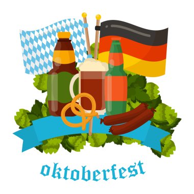 Festival Oktoberfest afiş vektör