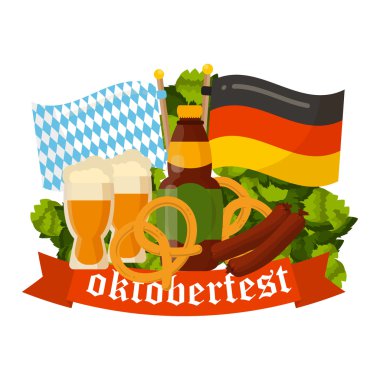 Festival Oktoberfest afiş vektör