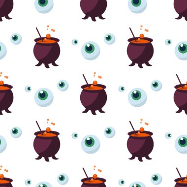 Cadılar Bayramı seamless modeli hayalet korkunç vektör.