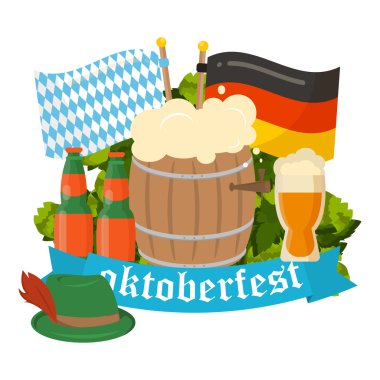 Festival Oktoberfest afiş vektör
