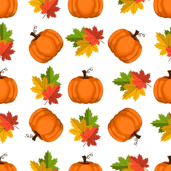 Halloween seamless pattern. Background with pumpkin. — Stock Vector