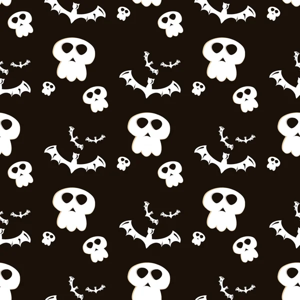 Halloween seamless pattern ghost scary vector. — Stock Vector