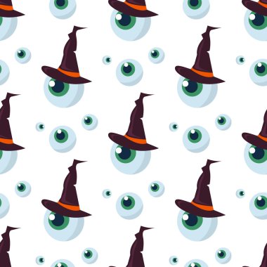 Cadılar Bayramı seamless modeli hayalet korkunç vektör.