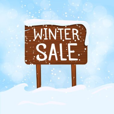 Kış indirimi poster tasarımı şablonu ya da arka plan. Yaratıcı iş tanıtım vektörü.