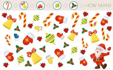 Anaokulu çocukları için sayım oyunu. Eğitici matematik oyunu. Kaç tane uzay nesnesi sayıp sonucu yazın. Anaokulu dersi için bulmaca çözme görevi. Ödev çalışması. Evde eğitim.