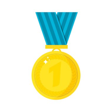 Beyaz arka planda izole edilmiş altın kupa. Kazanan altın ödülü. Başarı metal madalyası en iyi başarı. Yıldızlı şampiyon madalyonu. Vektör illüstrasyon birincilik ödülü. Lider rozeti