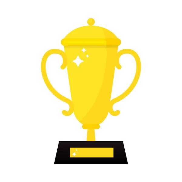 Zlatý Pohár Izolované Bílém Pozadí Zlatá Cena Pro Vítěze Medaile — Stockový vektor