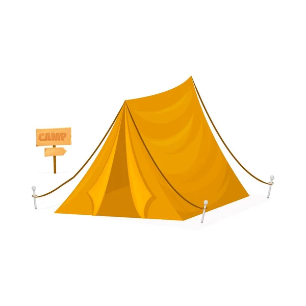 Tente Camp Voyage Tourisme Randonnée Équipement Plein Air Tente Camping — Image vectorielle