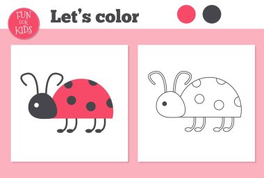 Kolay eğitim alan anaokulu öğrencileri için boyama kitabı.