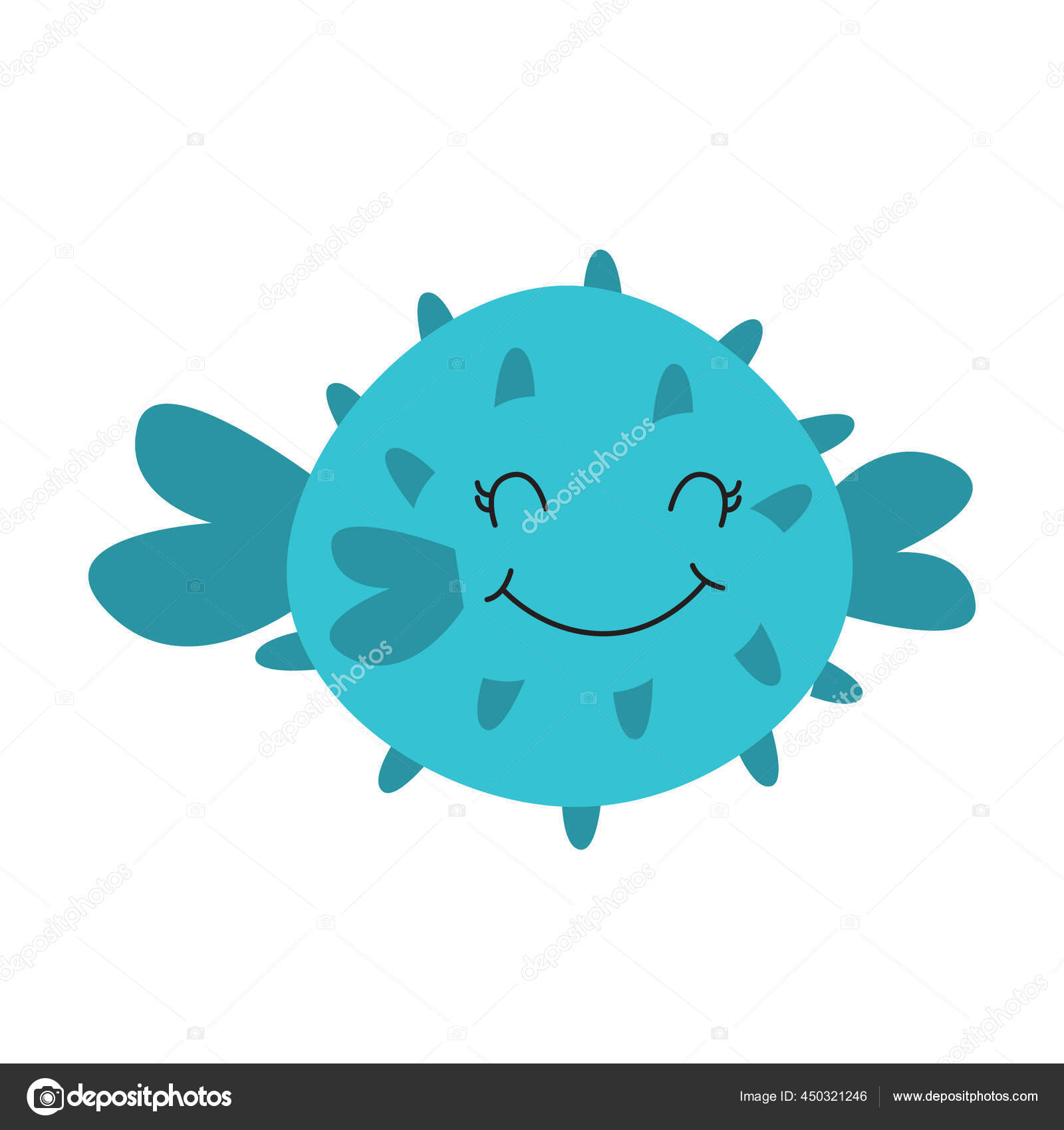 Ikan Terisolasi Ikan Kartun Akuarium Air Tawar Ikan Warna Yang Stok Vektor DanyliukI 450321246