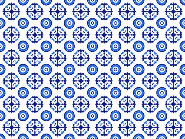 Azulejos Portekiz fayans deseni, Lizbon dikişsiz çivit mavisi fayanslar, klasik geometrik seramik, İspanyol vektör arkaplan. Fas geometrik iç döşemesi. Azulejo Fas duvar kağıdı