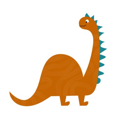 Küçük sevimli dinozorlar. Vektör çizimi. Bebek dino İskandinav tarzı. Çocuksu tekstil için karalama komik hayvanlar tasarımı.