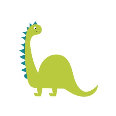 Küçük sevimli dinozorlar. Vektör çizimi. Bebek dino İskandinav tarzı. Çocuksu tekstil için karalama komik hayvanlar tasarımı.