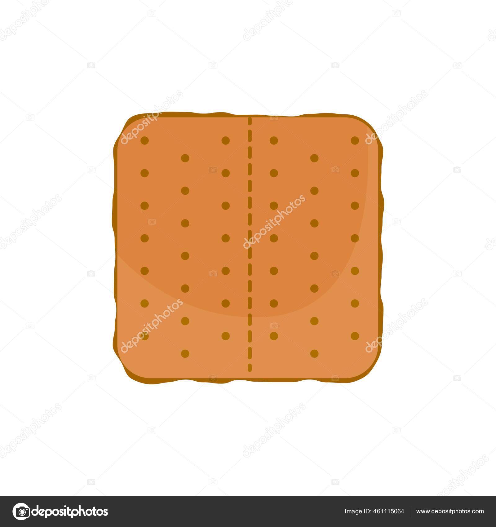 Graham Cracker Isolated White Stock Vector Image by ©DanyliukI 461115064