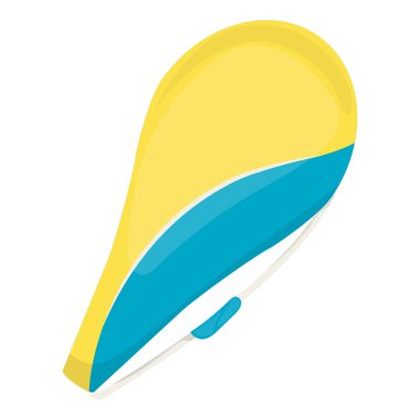 Tenis raketi kapağı beyaz üzerine izole