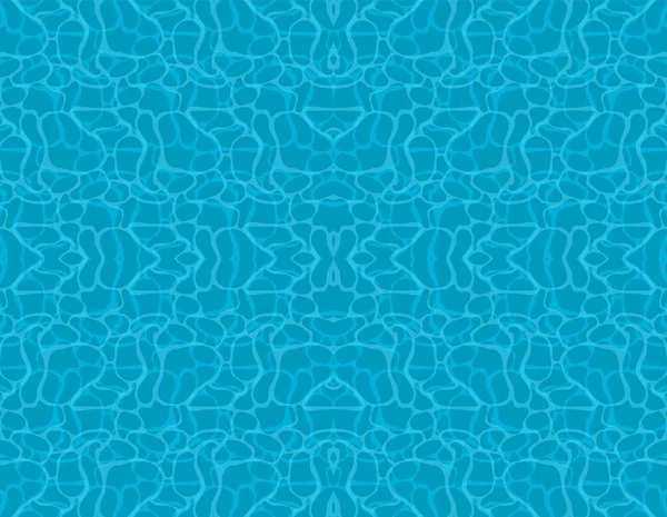 Nahtloses Schwimmbad Muster Vektor Schwimmbad Illustration Sommerzeit Blaue Textur Meereswellenwasser — Stockvektor