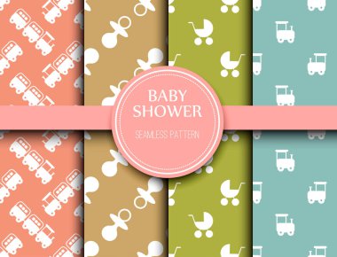 Bebek partisi oyuncakları dikişsiz arka plan vektörü şirin duvar kağıdı koleksiyon defteri yeni doğan tekstil kâğıdı çizimi. Aşk çocuğu ve kız kumaş paketleme çocukluk tasarımı.