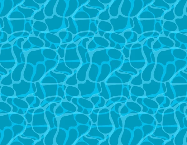 Schwimmbadmuster Vektor Schwimmbad Illustration Sommerzeit Blaue Textur Meereswellenwasser Reflektion Hell — Stockvektor